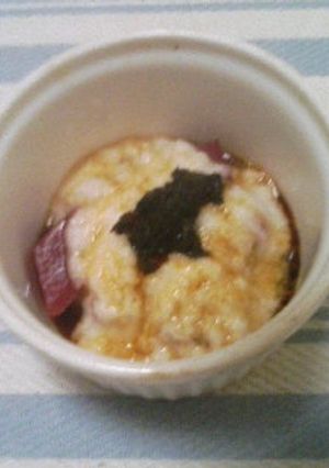 大葉にんにく醤油でマグロの山かけ-レシピのメイン写真