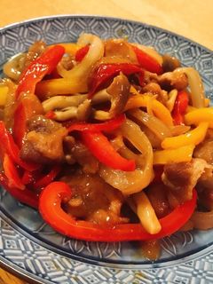 薄切り肉とパプリカ炒め-レシピのメイン写真