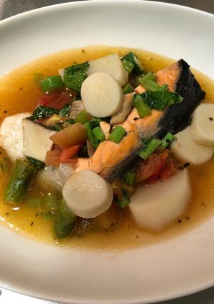 鮭と野菜のバター醤油煮込み-レシピのメイン写真