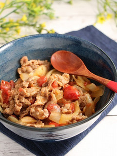 簡単!牛丼☆トマトスープ-レシピのメイン写真