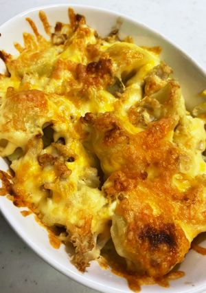 ハナビラタケとじゃがいものマヨネーズ焼き-レシピのメイン写真