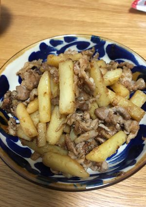 じゃがいもと豚バラのおかか醤油ソテー-レシピのメイン写真