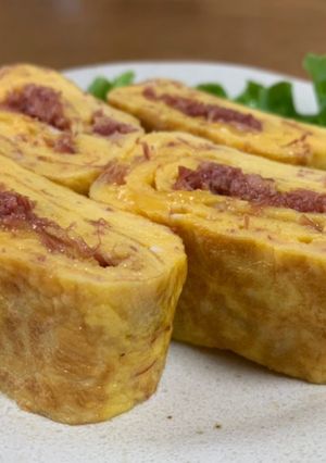コンビーフ好きに捧げるコンビーフ卵焼き♡-レシピのメイン写真