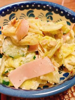 ♡キャベツとツナとハムのサラダ♡-レシピのメイン写真