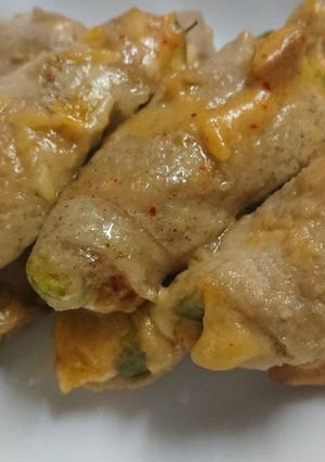 火を使わない☆豚肉ピーマンキムチーズ巻き-レシピのメイン写真