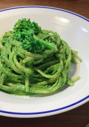 菜の花のジェノベーゼ風スパゲティ-レシピのメイン写真