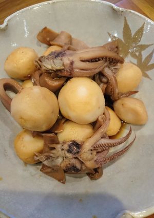 これだけで出来ます！里芋とイカの煮物-レシピのメイン写真