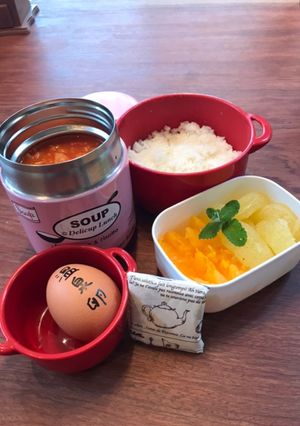 お弁当・・・40トマトリゾット温玉入り-レシピのメイン写真