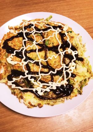 スーパー大麦入りおからパウダーお好み焼き-レシピのメイン写真