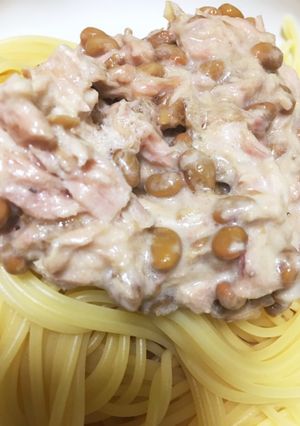 簡単納豆ツナパスタ-レシピのメイン写真