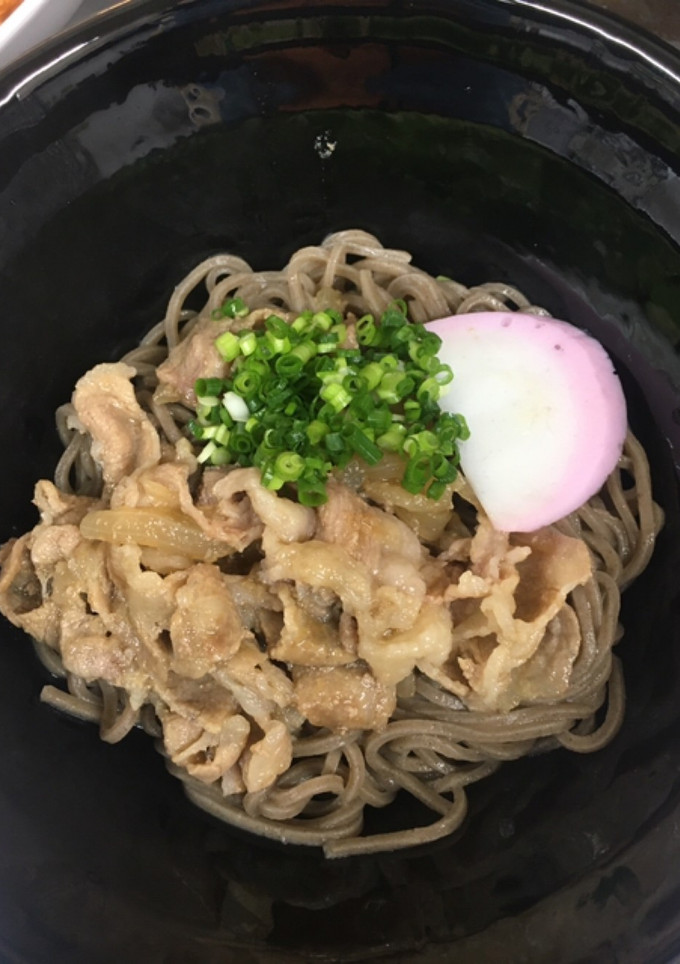 肉そばの肉を蒲焼きのタレで-レシピのメイン写真