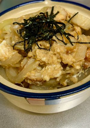 節約！ちくわのなんちゃって汁だく親子丼-レシピのメイン写真