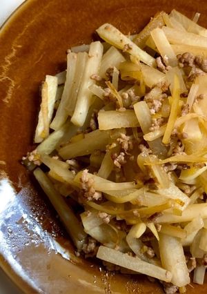 生姜香る♪大根とひき肉のナンプラー炒め-レシピのメイン写真
