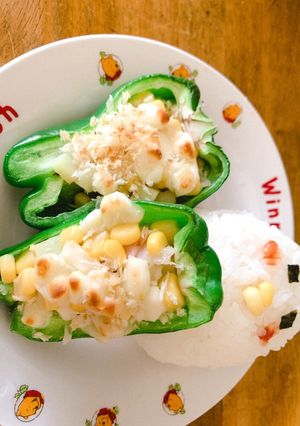 ピーマンの野菜チーズ詰め-レシピのメイン写真