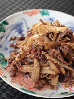 ごぼうと牛肉炒め煮-レシピのメイン写真