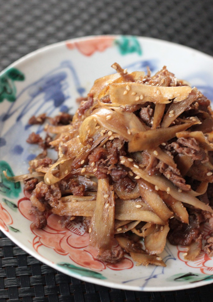 ごぼうと牛肉炒め煮-レシピのメイン写真