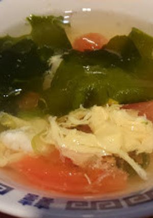 トマトとわかめのかきたまスープ-レシピのメイン写真