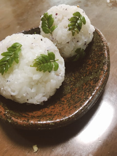木の芽としらすおにぎり♩-レシピのメイン写真
