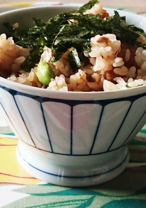ツナと塩昆布の炊き込みごはん-レシピのメイン写真