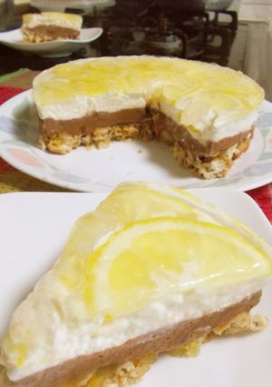 チョコ♡と檸檬♡のムース風ケーキ-レシピのメイン写真