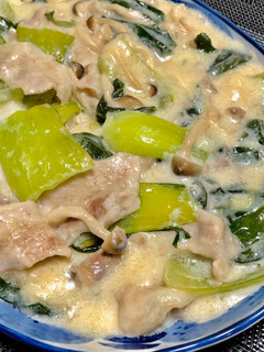 青梗菜と豚肉のクリーム煮-レシピのメイン写真