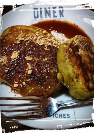 花粉症に、べにふうき茶豆乳ホットケーキ-レシピのメイン写真