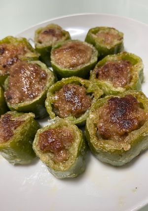 お弁当に入れやすい！ピーマンの肉詰め-レシピのメイン写真