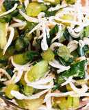 すぐにできる野沢菜とシラスのご飯のお供