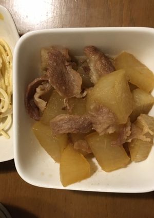 時短でシミシミ！生姜香る大根と豚肉の煮物-レシピのメイン写真