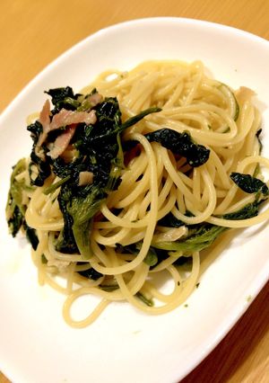 ほうれん草とベーコンの和風パスタ♪-レシピのメイン写真