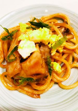 舞茸とシーチキンのナポリタン風パスタ-レシピのメイン写真