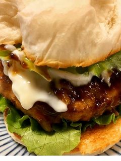 お家で簡単照り焼きバーガー 豚挽肉-レシピのメイン写真