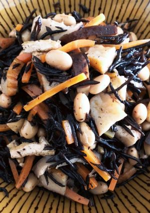 乾燥ひじきと大豆のお煮物-レシピのメイン写真