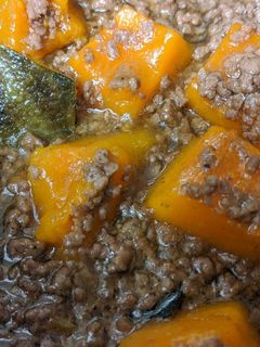 カボチャと挽き肉の煮物-レシピのメイン写真