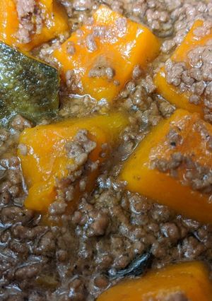 カボチャと挽き肉の煮物-レシピのメイン写真