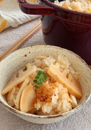 ストウブ鍋で炊く 春の筍ごはん-レシピのメイン写真