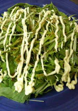 簡単水菜サラダ-レシピのメイン写真