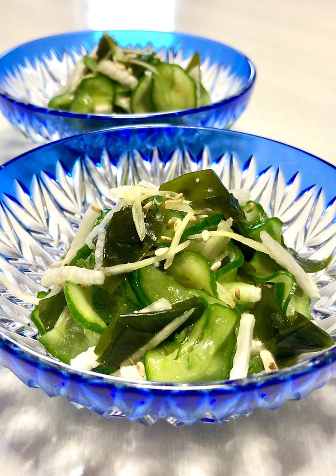 長芋と胡瓜・ワカメの酢の物-レシピのメイン写真