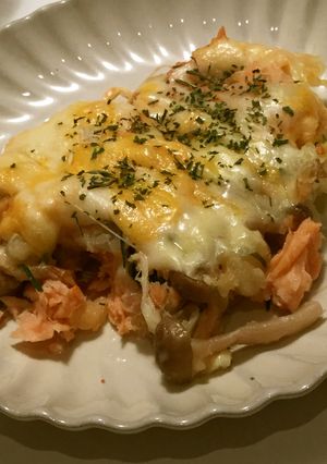 まるっと旬祭！鮭とじゃがいものチーズ焼き-レシピのメイン写真