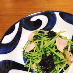 รูปของ しょうゆが香る！豆苗ベーコン海苔炒め