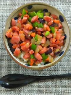超簡単!ウインナー野菜丼☆-レシピのメイン写真