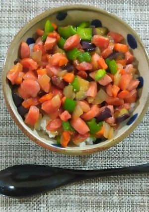 超簡単！ウインナー野菜丼☆-レシピのメイン写真