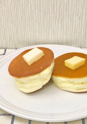 スフレパンケーキをホットケーキミックスで-レシピのメイン写真