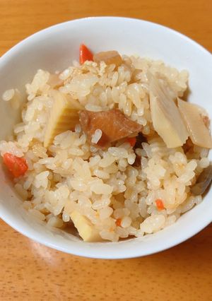 鳥かまめしの素を使ったたけのこご飯-レシピのメイン写真