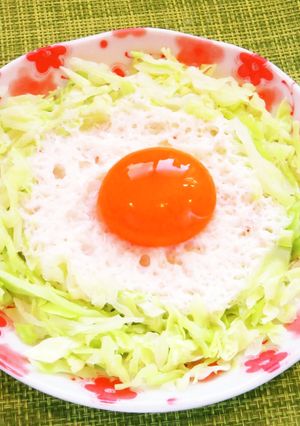 ☺簡単♪長芋とキャベツの巣ごもり玉子☺-レシピのメイン写真
