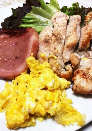 厚切りハムと鶏胸肉のプレート-レシピのメイン写真