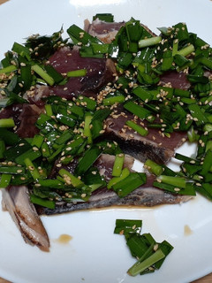 鰹のタタキのニラたれかけ-レシピのメイン写真