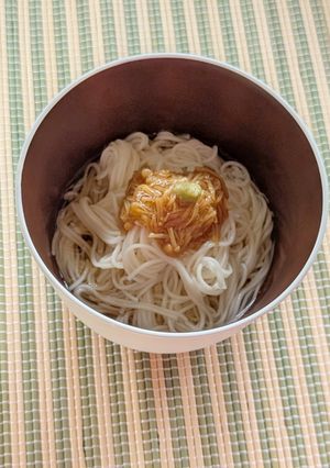 アレンジ素麺♡なめたけと柚子胡椒添え-レシピのメイン写真