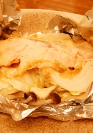 鮭と春野菜のホイル包み焼き-レシピのメイン写真