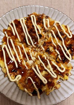長芋なし！鶏胸肉のふわふわお好み焼き-レシピのメイン写真